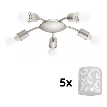 Eglo - LED taklampa MY CHOICE 5xE14/4W/230V  matt krom/vit