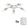 Eglo - LED taklampa MY CHOICE 5xE14/4W/230V  matt krom/vit