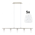 Eglo - LED Taklampa MY CHOICE 5xE14/4W/230V matt krom/vit