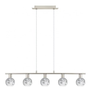 Eglo - LED Taklampa MY CHOICE 5xE14/4W/230V matt krom/vit/svart