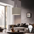 Eglo - LED Taklampa TUNJA 1xE27/60W/230V taupe
