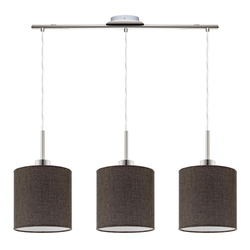 Eglo - LED Taklampa TUNJA 3xE27/60W/230V brun