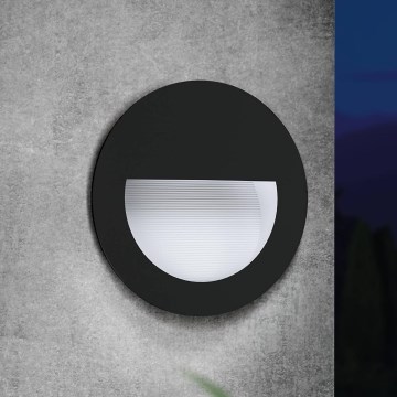 Eglo - LED Utomhus infälld Belysning LED/2,5W/230V IP65 svart