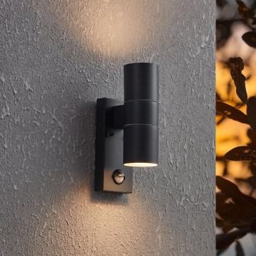 Eglo - LED Utomhus vägglampa med sensor 2xGU10/3W/230V IP44