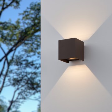 Eglo - LED vägglampa för utomhusbruk 2xLED/2,8W/230V IP54 brun