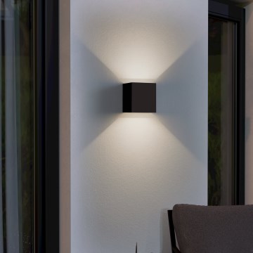 Eglo - LED vägglampa för utomhusbruk 2xLED/2,8W/230V IP54 svart