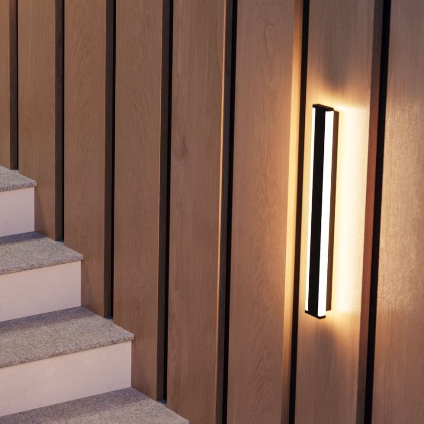 Eglo - LED vägglampa för utomhusbruk 2xLED/7W/230V 3000K IP55 svart