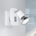 Eglo - LED vägglampa med 1xGU10-LED/3W/230V för eluttag