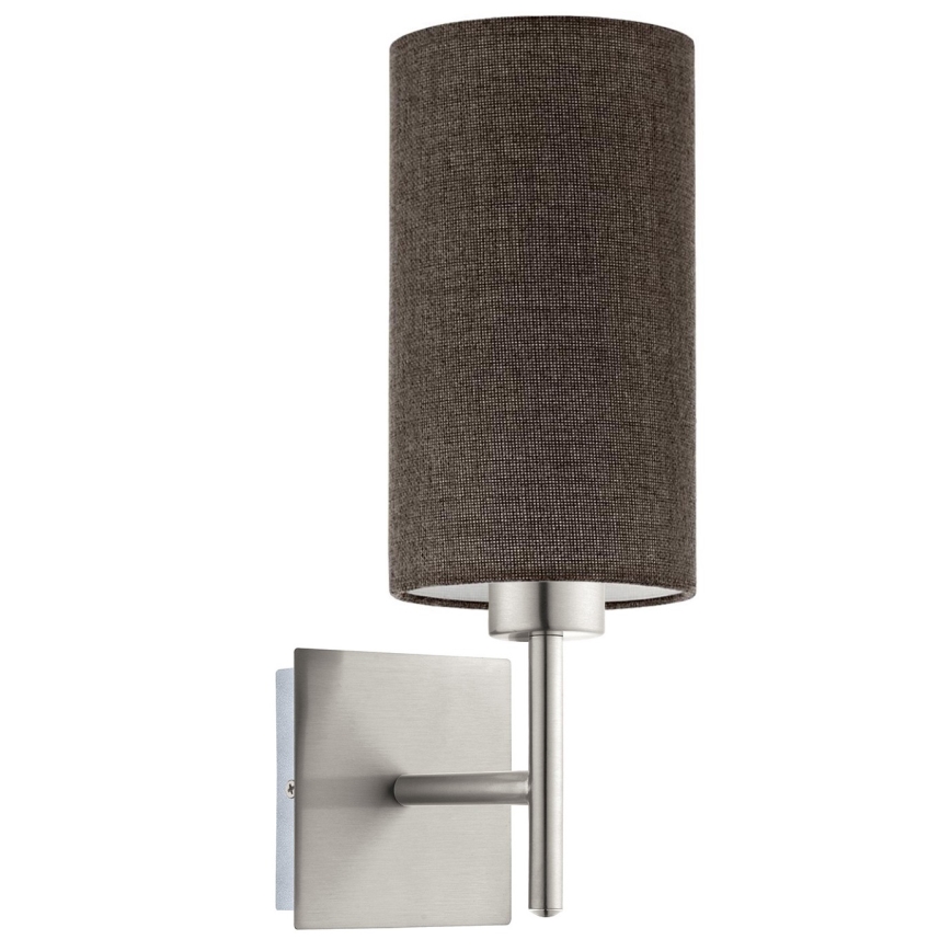 Eglo - LED Vägglampa TUNJA 1xE27/60W/230V matt krom/brun