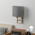 Eglo - LED Vägglampa TUNJA 1xE27/60W/230V matt krom/grå