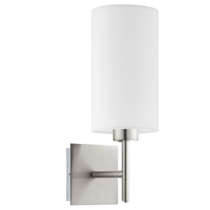 Eglo - LED Vägglampa TUNJA 1xE27/60W/230V matt krom/vit