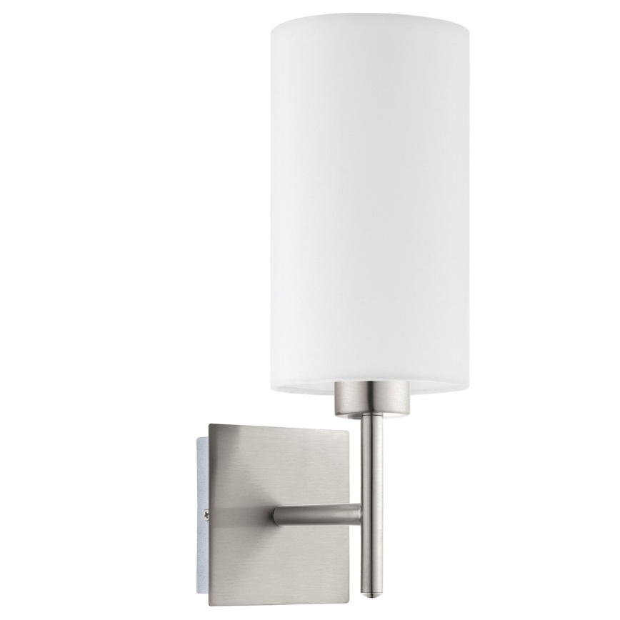 Eglo - LED Vägglampa TUNJA 1xE27/60W/230V matt krom/vit