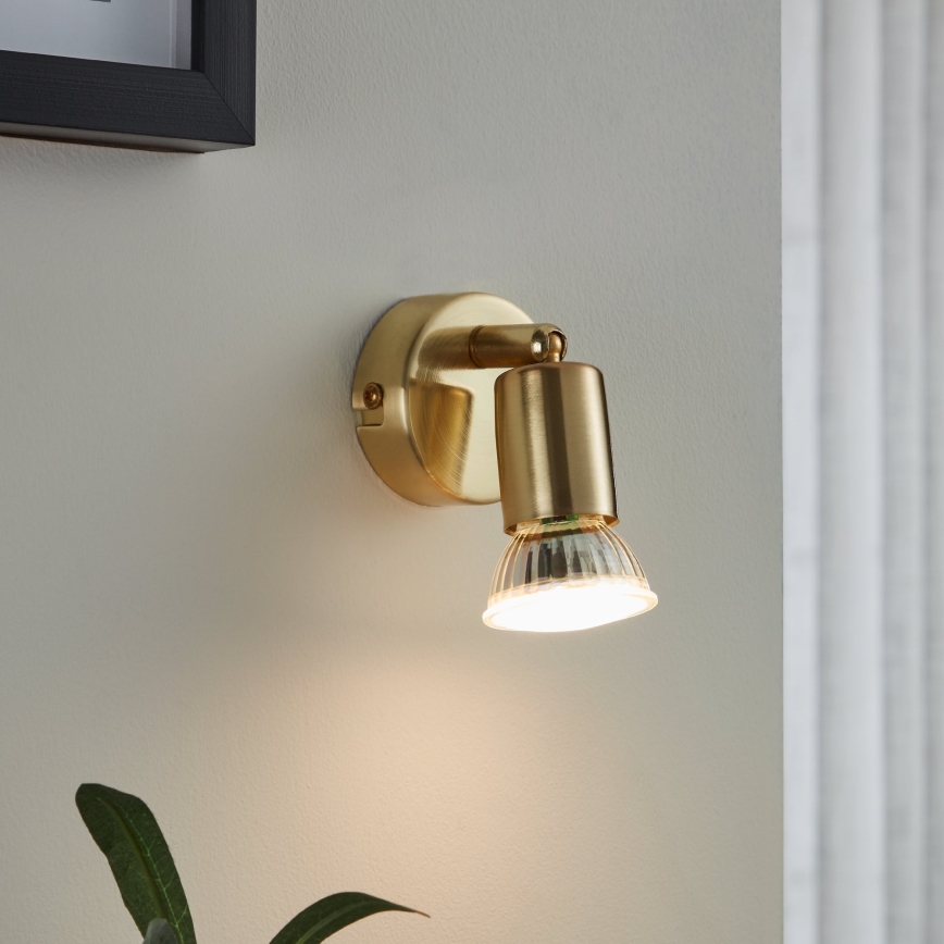 Eglo - LED väggspotlight 1xGU10/2,8W/230V 3000K guld