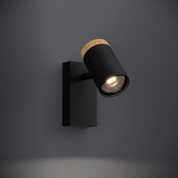 Eglo - LED väggspotlight 1xGU10/4,5W/230V 3000K svart/brun