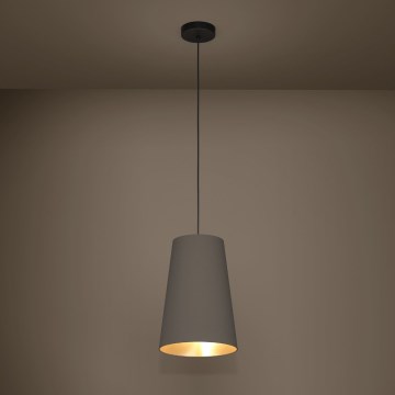 Eglo - Ljuskrona med textilsladd 1xE27/40W/230V brun