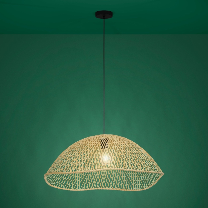 Eglo - Ljuskrona med textilsladd 1xE27/40W/230V diameter 72 cm bambu