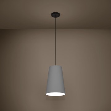 Eglo - Ljuskrona med textilsladd 1xE27/40W/230V grå