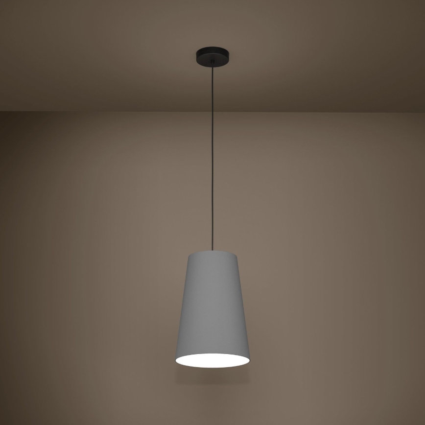 Eglo - Ljuskrona med textilsladd 1xE27/40W/230V grå