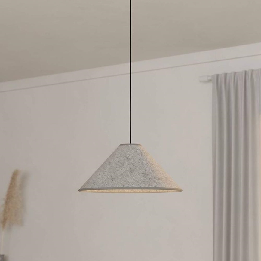 Eglo - Ljuskrona med textilsladd 1xE27/40W/230V grå