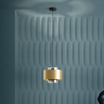 Eglo - Ljuskrona med textilsladd 1xE27/40W/230V guld