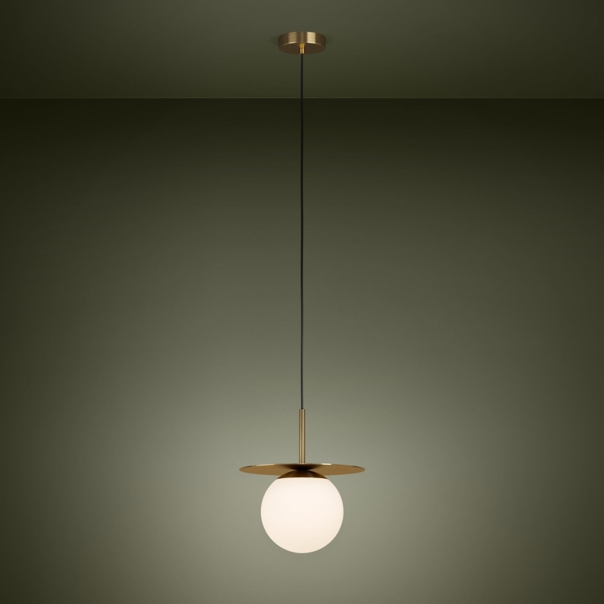 Eglo - Ljuskrona med textilsladd 1xE27/40W/230V guld