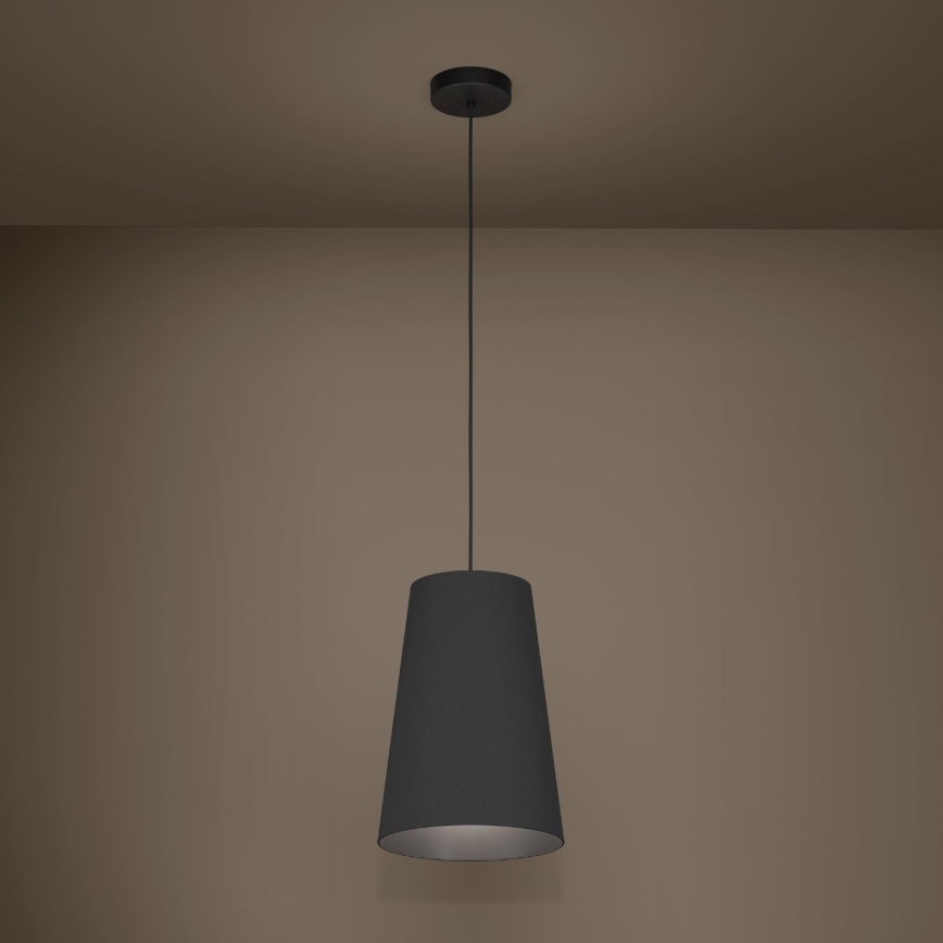 Eglo - Ljuskrona med textilsladd 1xE27/40W/230V svart