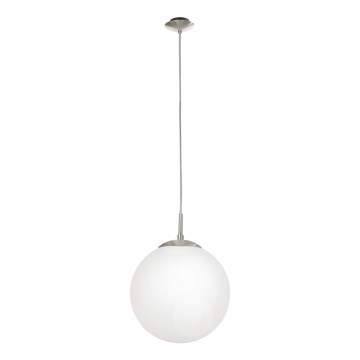 EGLO - Ljuskrona med textilsladd 1xE27/60W/230V diameter 25 cm vit