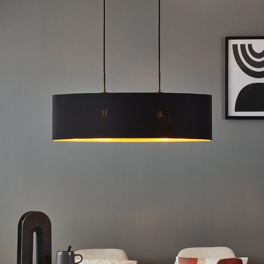 Eglo - Ljuskrona med textilsladd 2xE27/40W/230V