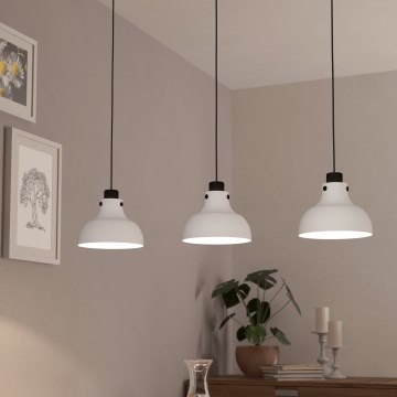 Eglo - Ljuskrona med textilsladd 3xE27/40W/230V