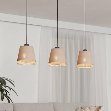 Eglo - Ljuskrona med textilsladd 3xE27/40W/230V