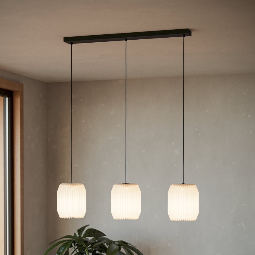 Eglo - Ljuskrona med textilsladd 3xE27/40W/230V