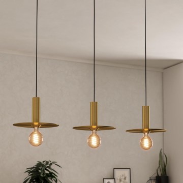 Eglo - Ljuskrona med textilsladd 3xE27/40W/230V
