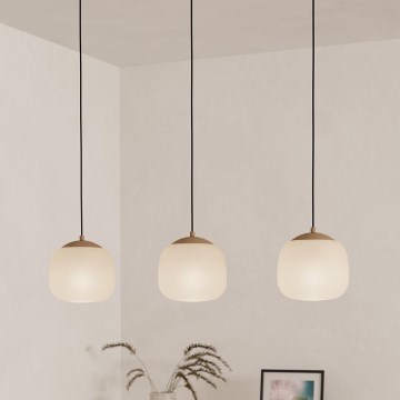 Eglo - Ljuskrona med textilsladd 3xE27/40W/230V