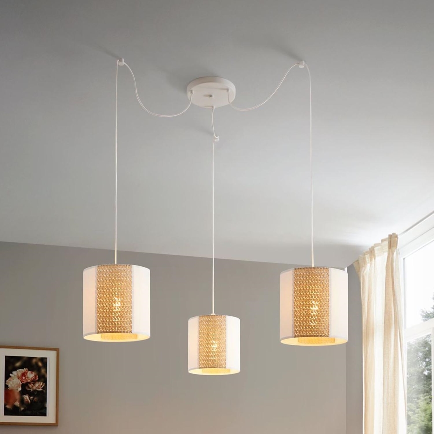 Eglo - Ljuskrona med textilsladd 3xE27/40W/230V spindel