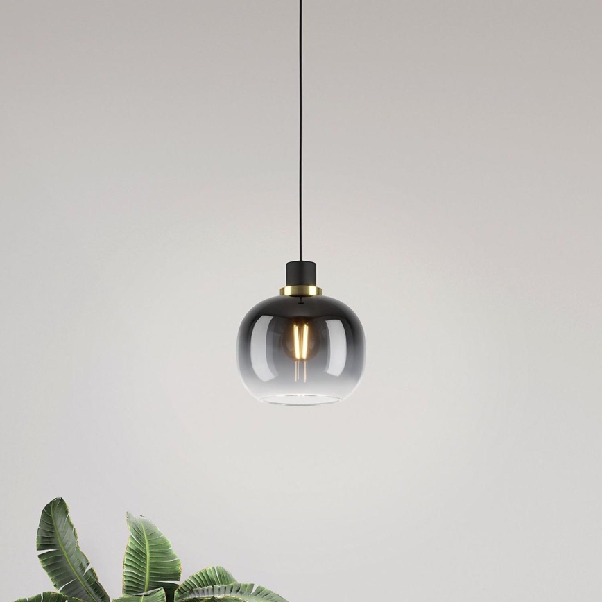 Eglo - Ljuskrona med upphängningsrem 1xE27/40W/230V grå