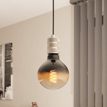 Eglo - Ljuskrona med upphängningsrem 1xE27/40W/230V krom
