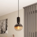 Eglo - Ljuskrona med upphängningsrem 1xE27/40W/230V svart