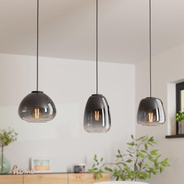 Eglo - Ljuskrona med upphängningsrem 3xE27/40W/230V