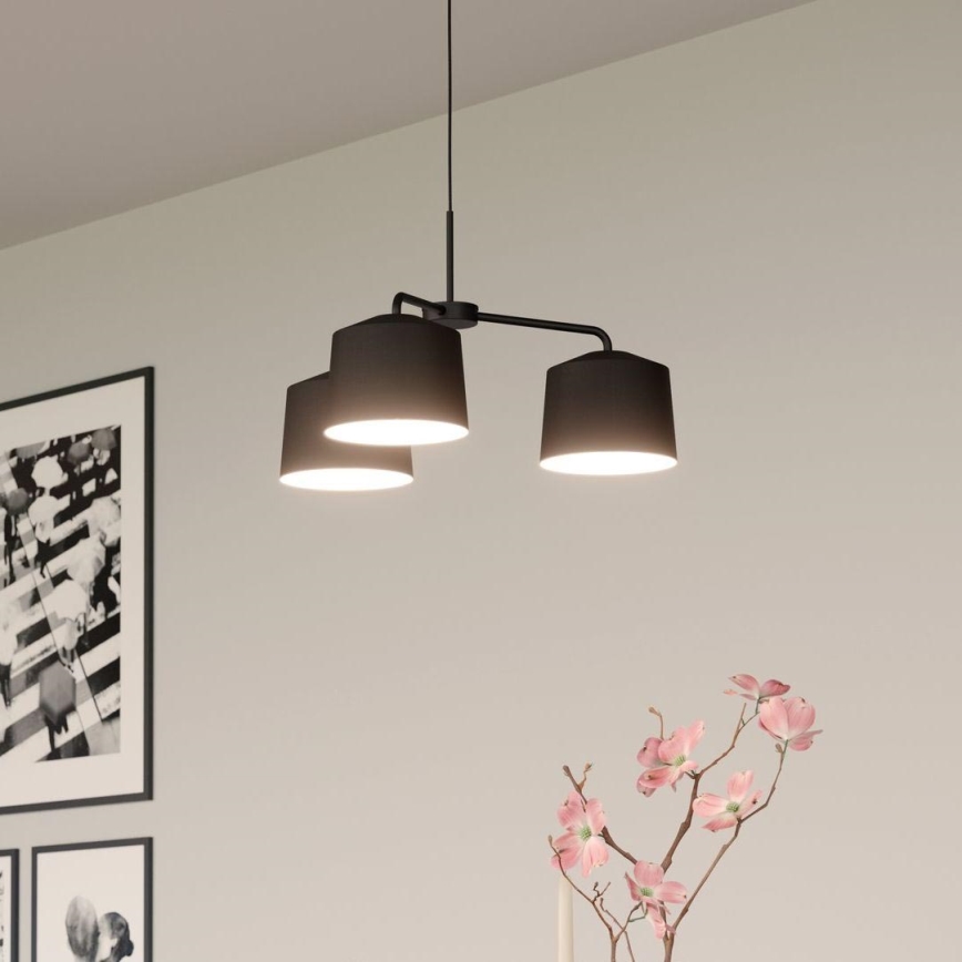 Eglo - Ljuskrona med upphängningsrem 3xE27/40W/230V