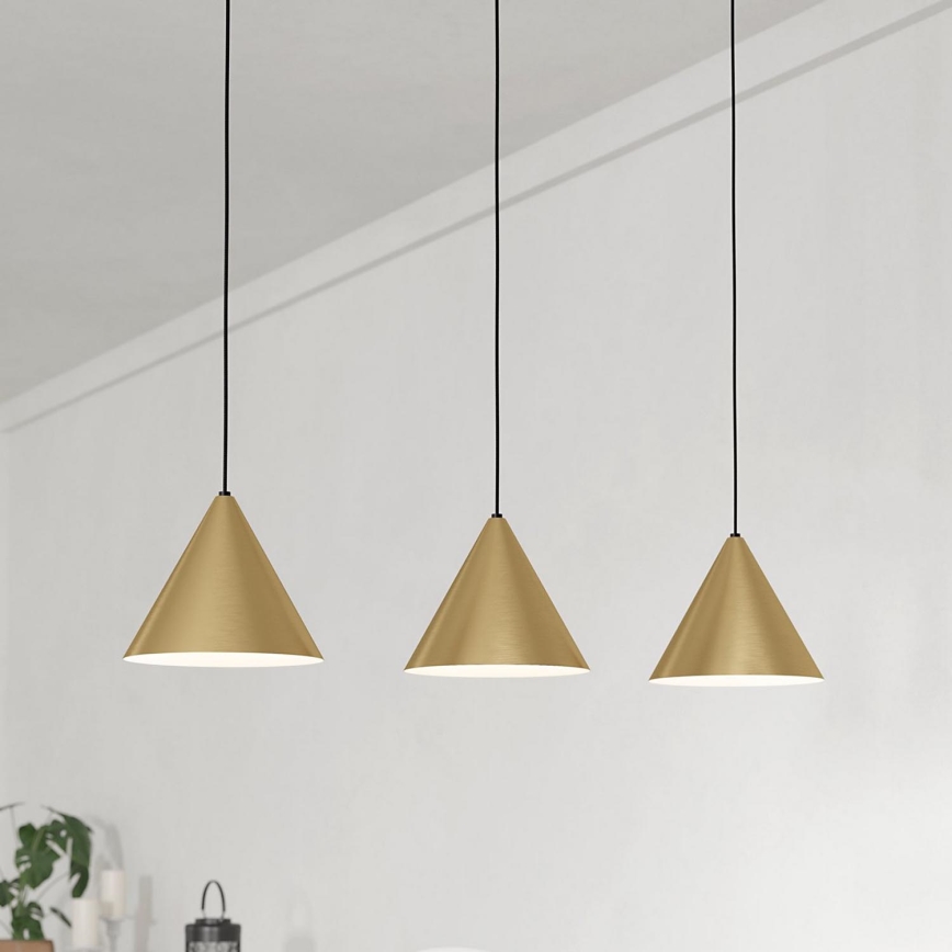 Eglo - Ljuskrona med upphängningsrem 3xE27/40W/230V