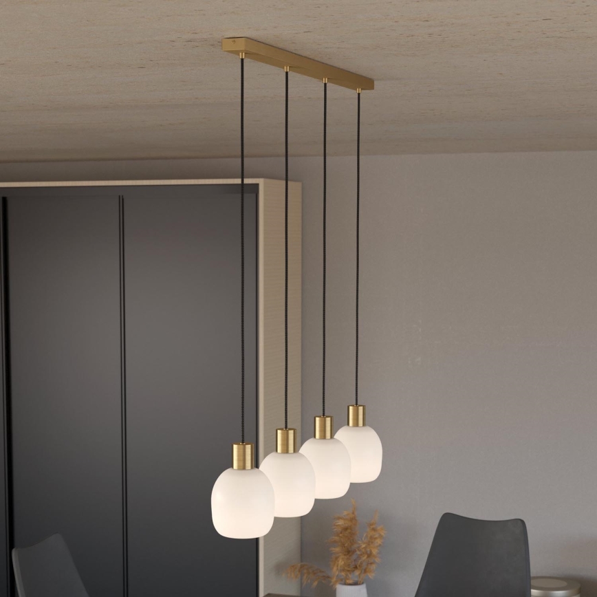Eglo - Ljuskrona med upphängningsrem 4xE27/40W/230V