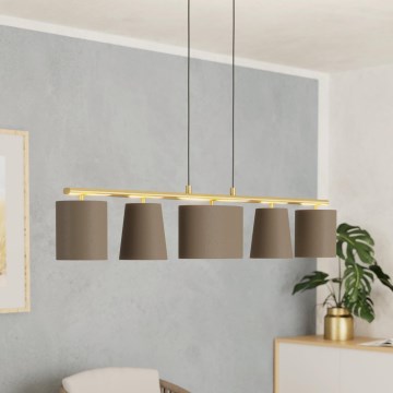 Eglo - Ljuskrona med upphängningsrem 5xE14/40W/230V