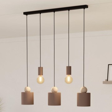 Eglo - Ljuskrona med upphängningsrem 5xE27/40W/230V