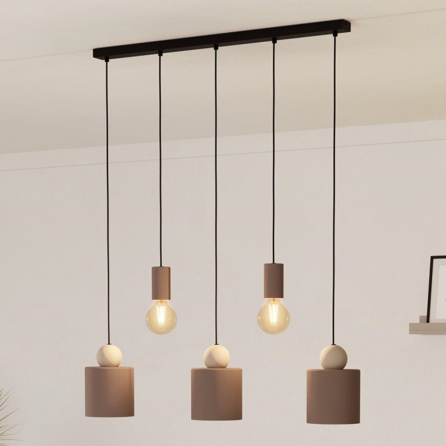 Eglo - Ljuskrona med upphängningsrem 5xE27/40W/230V