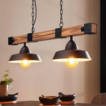 Eglo - Ljuskrona på kedja 2xE27/60W/230V - FSC certifierade