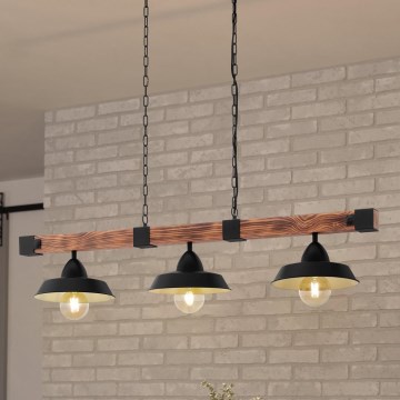 Eglo - Ljuskrona på kedja 3xE27/60W/230V - FSC certifierade