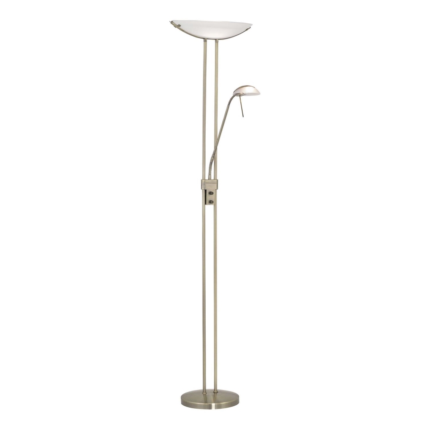 EGLO - Ljusreglerad golvlampa BAYA 1xR7s/230W + 1xG9/33W brons
