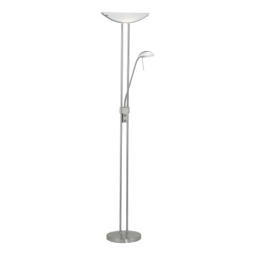 EGLO - Ljusreglerad golvlampa BAYA 1xR7s/230W+1xG9/33W matt krom