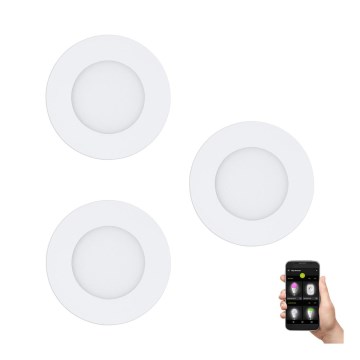 Eglo - PPSÄTTNING 3x LED Dimbar badrumsbelysning  FUEVA-Z  LED/2,8W/230V IP44