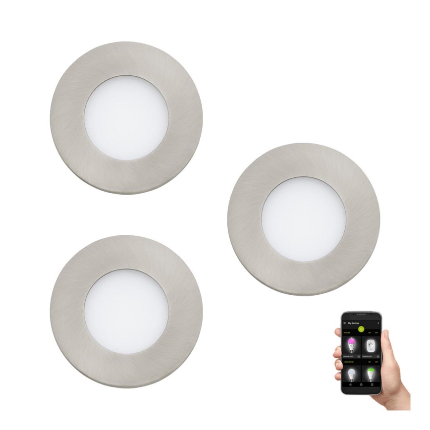 Eglo - PPSÄTTNING 3x LED Justerbar ljusstyrka badrumsbelysning  FUEVA-Z  LED/2,8W/230V IP44
